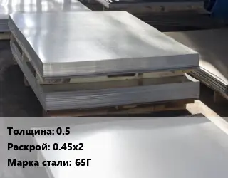 Лист горячекатаный 0.5 0.45х2 Сталь: 65Г